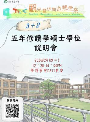 【觀遊系】114學年度五年修讀學/碩士學位(3+2)招生說明會圖片
