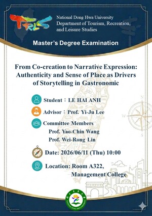 【Master Degree Examination】2026/06/11(Thu)10:00 LE HAI ANH - Master's Degree Examination Presentation圖片